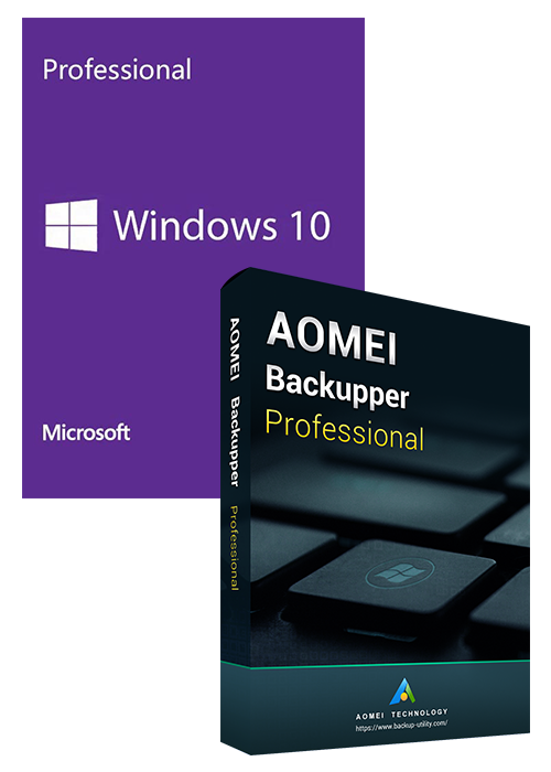 Windows10 PRO OEM+AOMEI Backupper Professional + Free Lifetime Upgrades 5.7 Edition Key Global